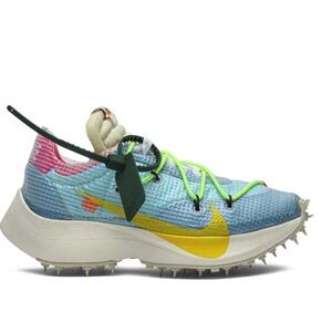 Off white Nike running shoe.